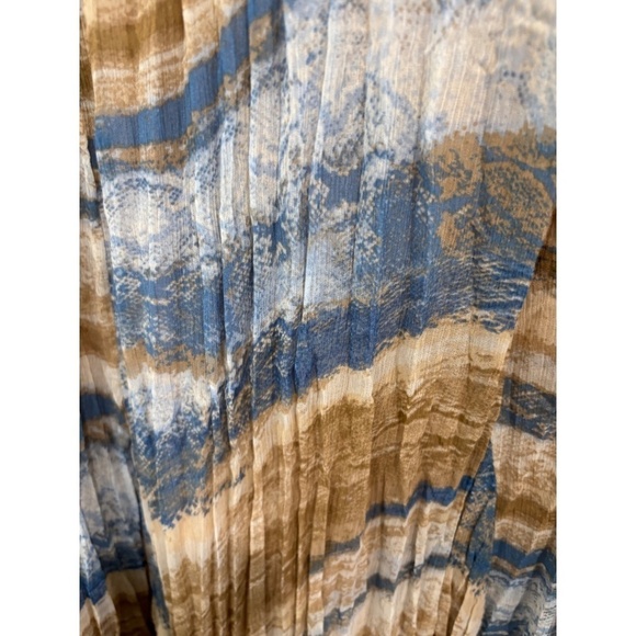 CHICO'S Maxi Kaftan Blue Multi Striped Animal Print Stretch Chico's Size 3 (XL) - Picture 5 of 7